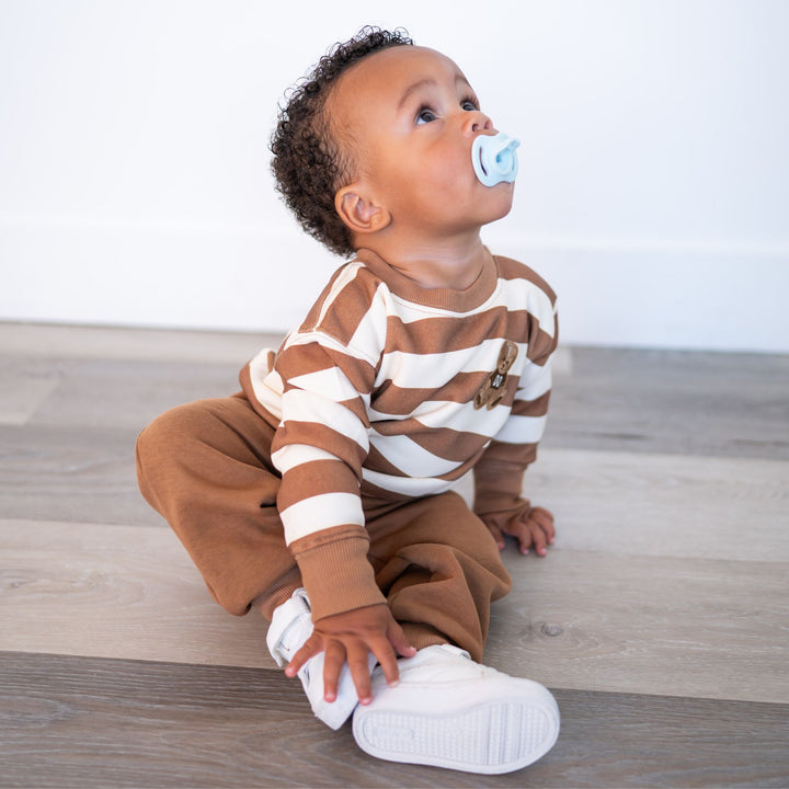 Teddy Bear Patch Sweatshirt & Jogger Set
