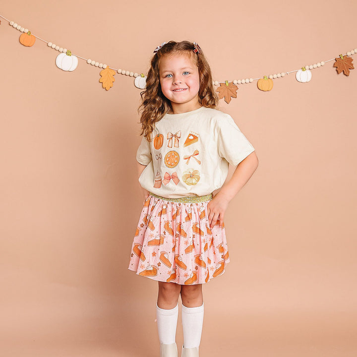 Thankful Cutie Thanksgiving Short Sleeve T-Shirt - Natural