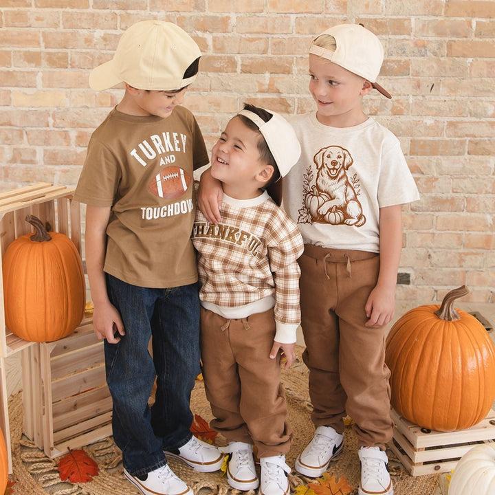 Thankful Patch Thanksgiving Sweatshirt