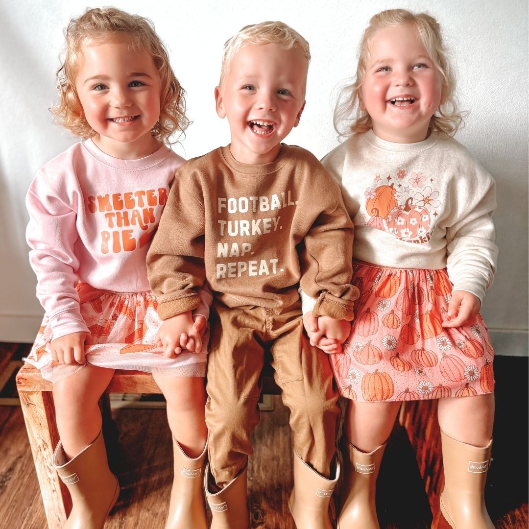 Sweeter Than Pie Thanksgiving Sweatshirt - Pink