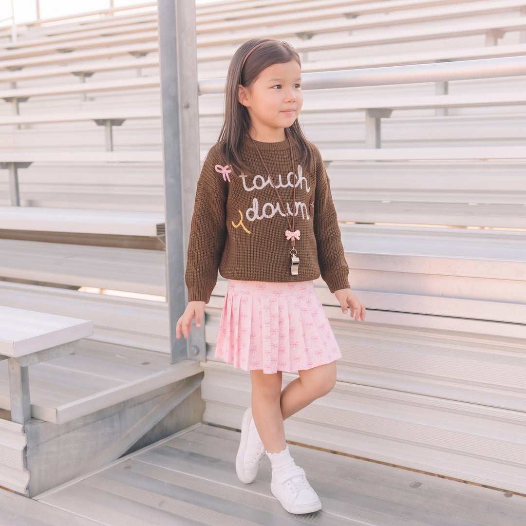 Pink Bow Athletic Skort
