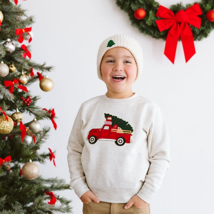 Tree Patch Christmas Beanie - Natural