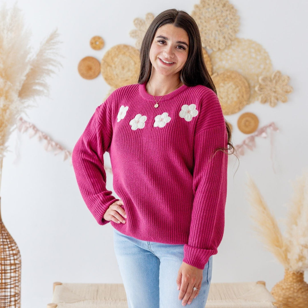 Floral Applique Women's Sweater