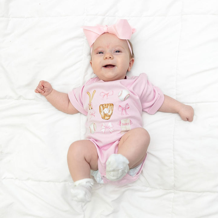 Baseball Cutie Short Sleeve Romper