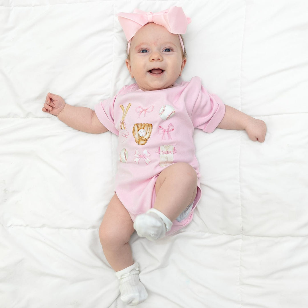 Baseball Cutie Short Sleeve Romper