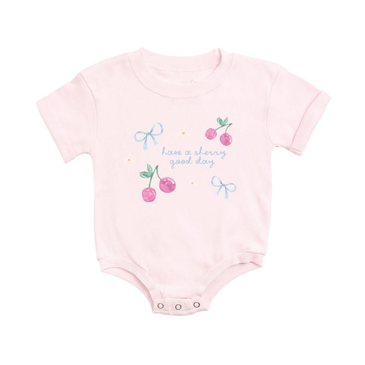 Cherry Good Day Short Sleeve Romper