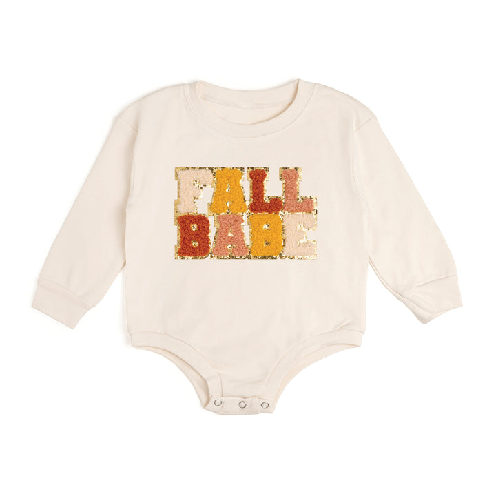 Fall Babe Patch Long Sleeve Romper