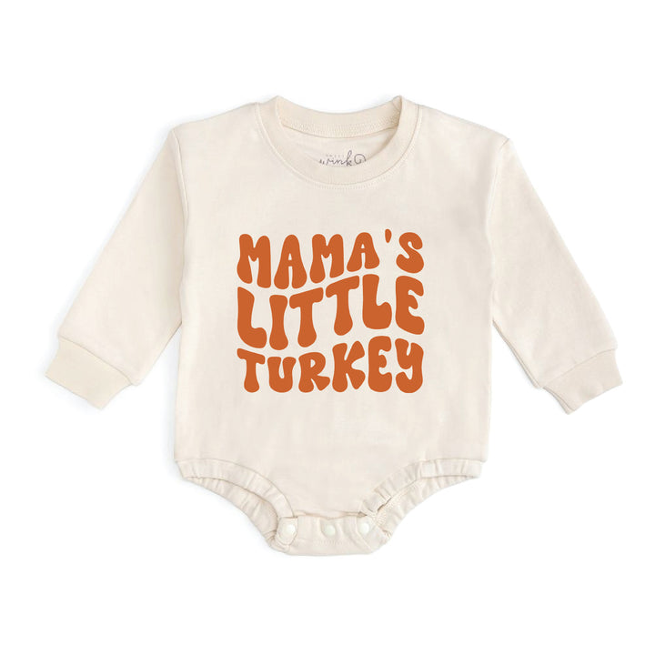 Mama's Little Turkey Thanksgiving Long Sleeve Romper