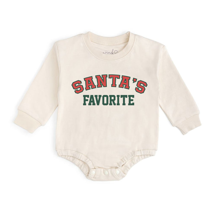 Santa's Favorite Christmas Long Sleeve Romper