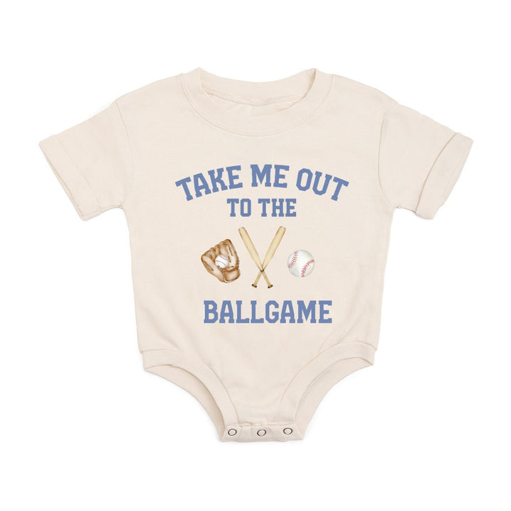 Take Me Out To The Ballgame Short Sleeve Romper