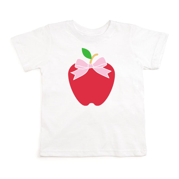 Apple Bow Short Sleeve T-Shirt - White