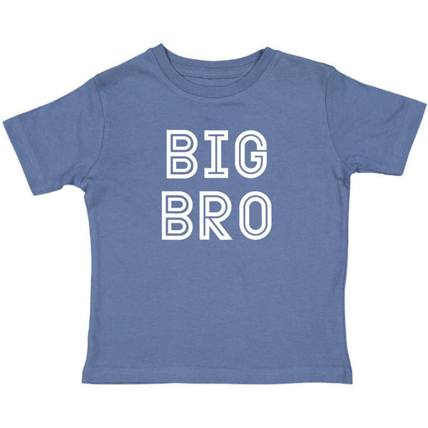 Big Bro White Short Sleeve T-Shirt - Indigo