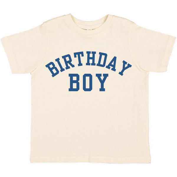 Birthday Boy Varsity Short Sleeve T-Shirt - Natural