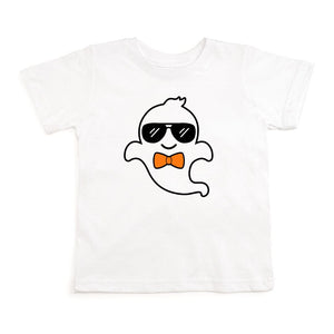 Cool Ghost Halloween Short Sleeve T-Shirt - White