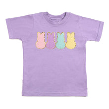 Load image into Gallery viewer, Easter Peeps Patch Short Sleeve T-Shirt - Lavender