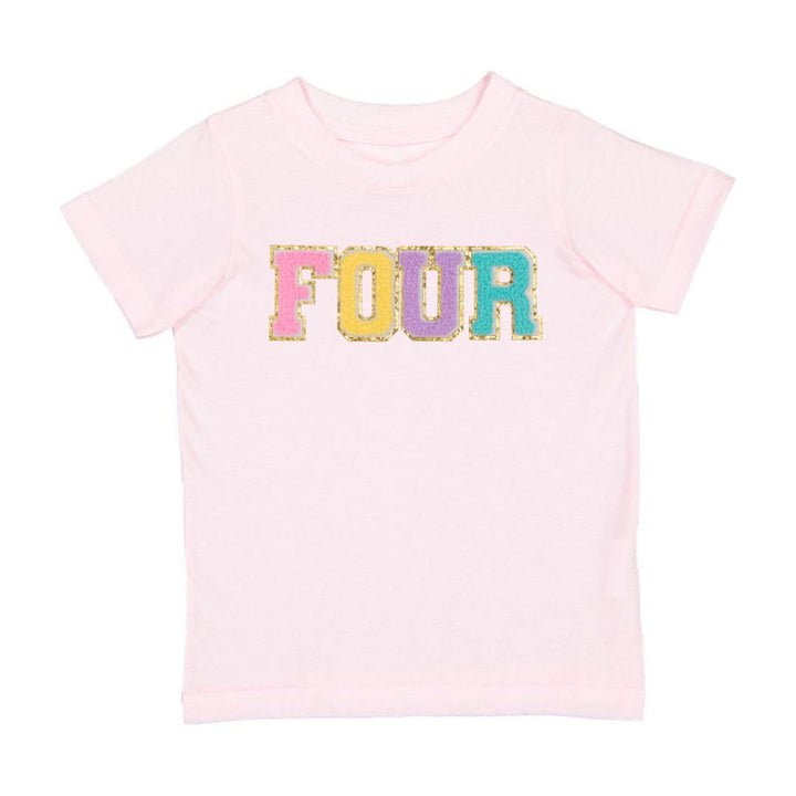 Fourth Birthday Patch Short Sleeve T-Shirt - Ballet