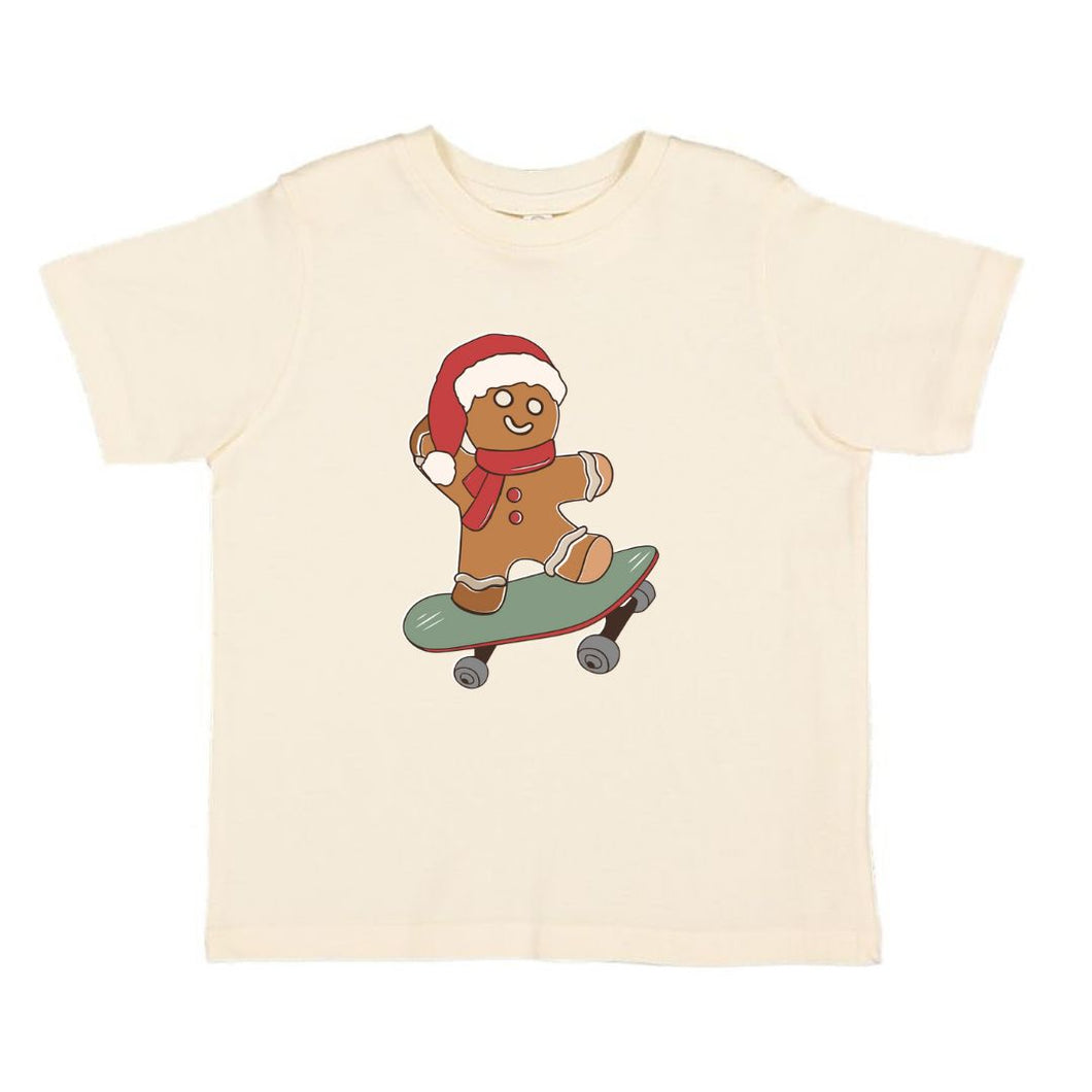 Gingerbread Skater Boy Short Sleeve T-Shirt - Natural