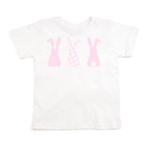 Gingham Bunny Easter Short Sleeve T-Shirt - White
