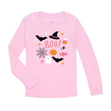 Load image into Gallery viewer, Halloween Doodle Long Sleeve Shirt - Pink