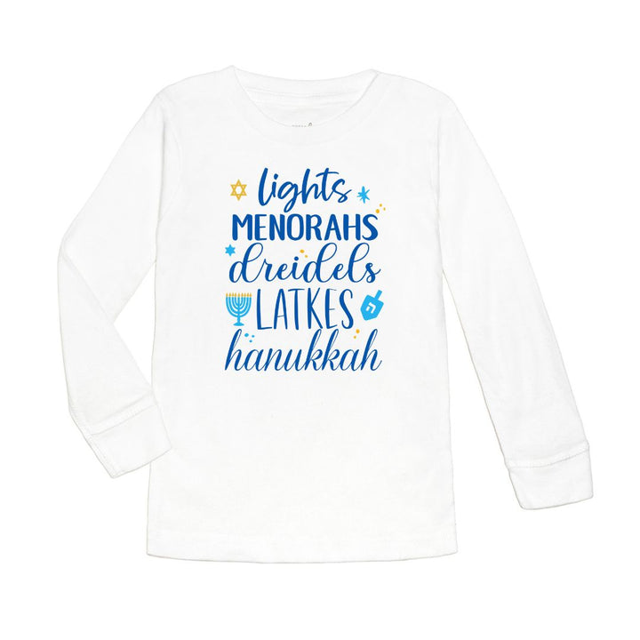 Hanukkah Fun Long Sleeve Shirt - White