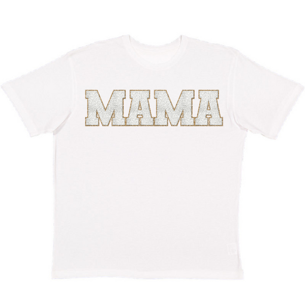 Mama Patch Adult Short Sleeve T-Shirt - White