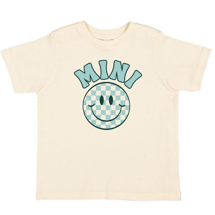 Mini Smiley Checker Short Sleeve T-Shirt - Natural