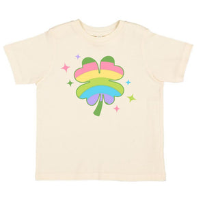 Rainbow Clover St. Patrick's Day Short Sleeve T-Shirt - Natural