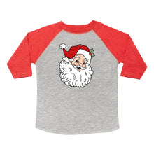 Load image into Gallery viewer, Retro Santa Christmas 3/4 Shirt - Heather/Red