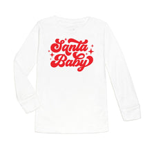 Load image into Gallery viewer, Santa Baby Christmas Long Sleeve Shirt - White