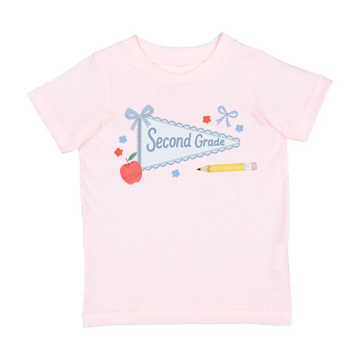 Second Grade Bow Pennant Short Sleeve T-Shirt