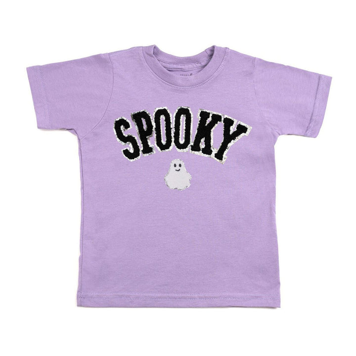 Spooky Ghost Patch Halloween Short Sleeve T-Shirt