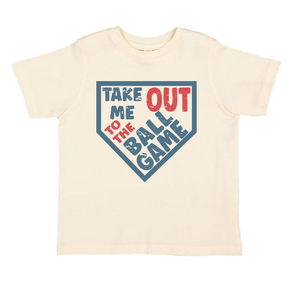 Take Me Out To The Ball Game Short Sleeve T-Shirt - Natural
