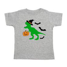 Load image into Gallery viewer, Trick Rawr Treat Halloween Short Sleeve T-Shirt - Gray
