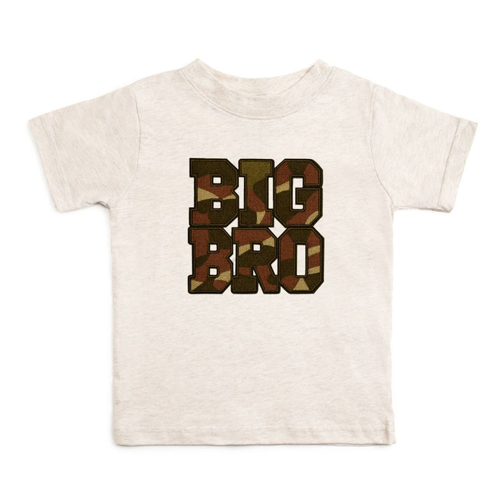 Big Bro Camo Patch Short Sleeve T-Shirt - Natural Heather
