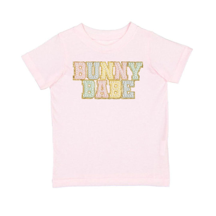 Bunny Babe Patch Easter Short Sleeve T-Shirt - Ballet