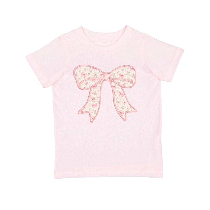 Ditsy Floral Bow Patch Short Sleeve T-Shirt