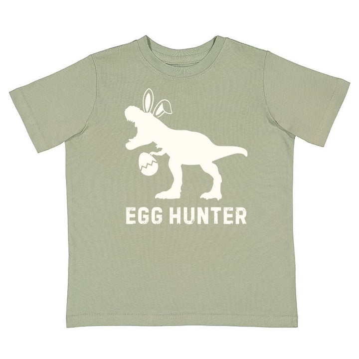 Egg Hunter Easter Short Sleeve T-Shirt - Sage