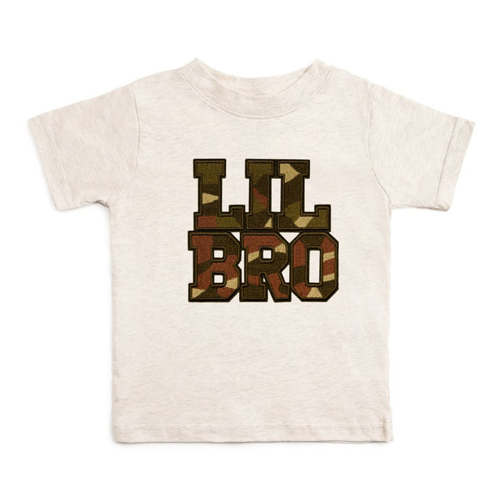 Lil Bro Camo Patch Short Sleeve T-Shirt - Natural Heather
