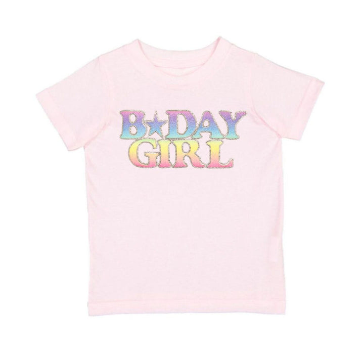 Pastel Rainbow BDay Girl Patch Short Sleeve T-Shirt - Ballet