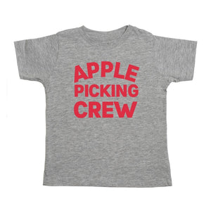Apple Picking Crew Short Sleeve T-Shirt - Gray