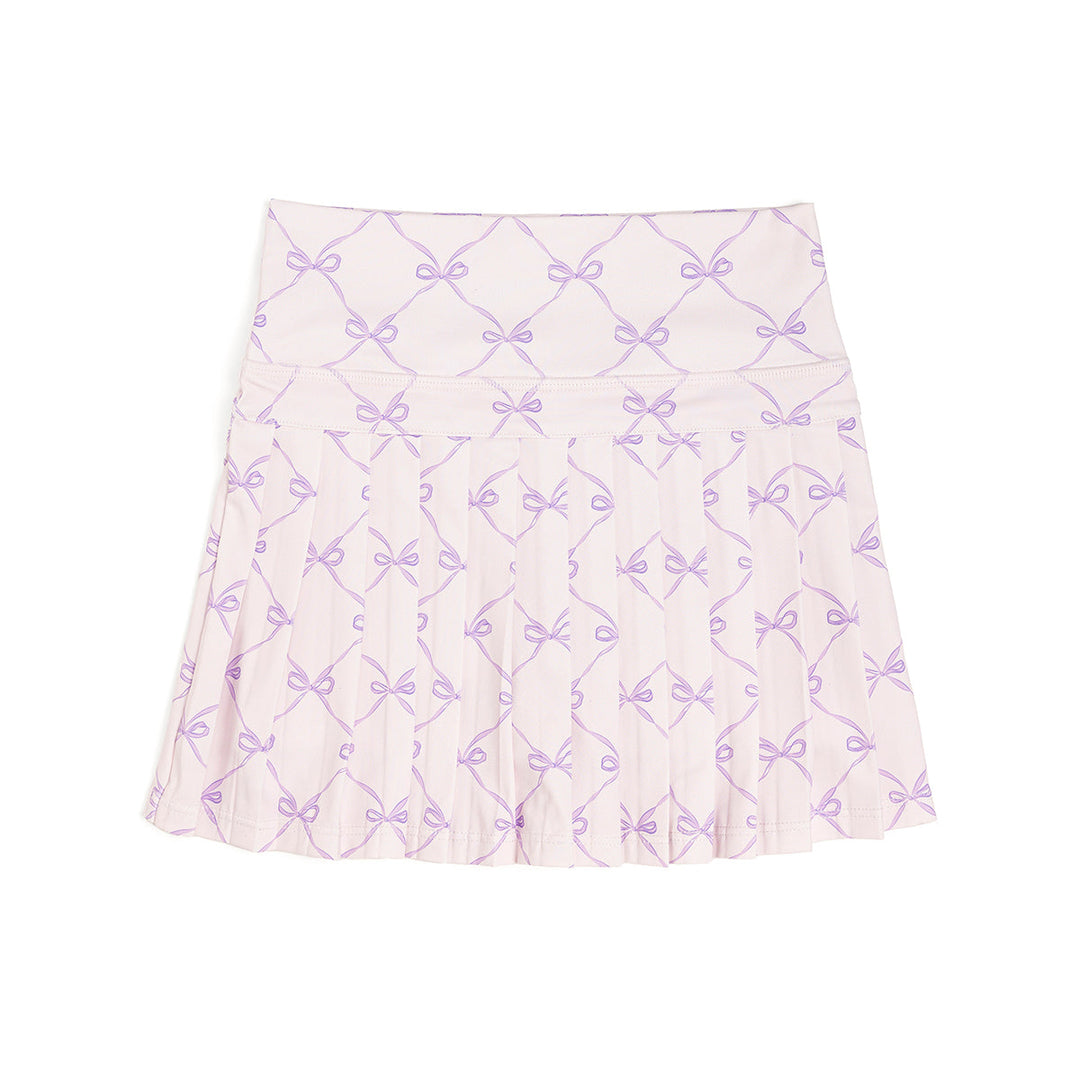 Lavender Bow Trellis Athletic Skort