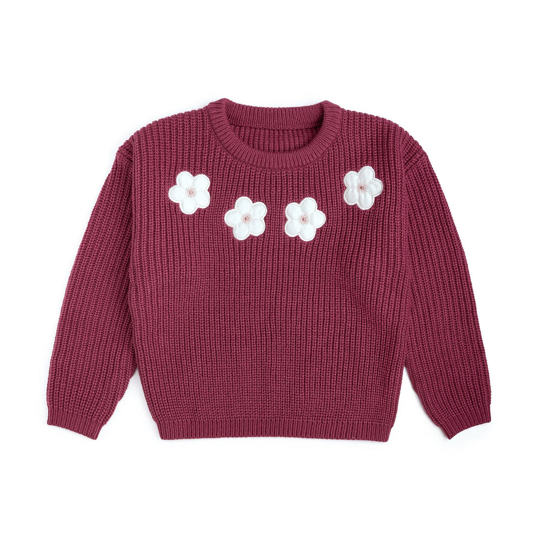 Floral Applique Sweater