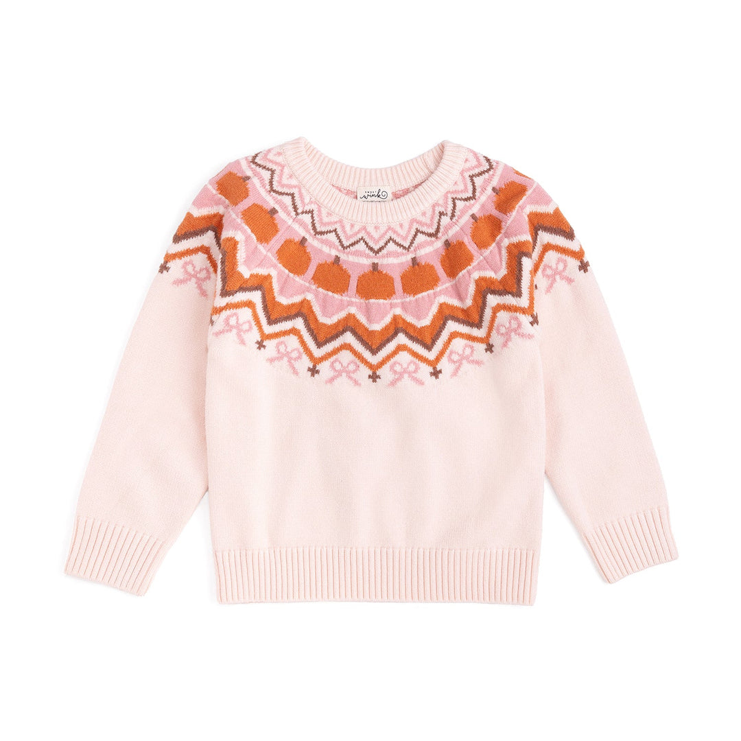 Pumpkin Fair Isle Sweater