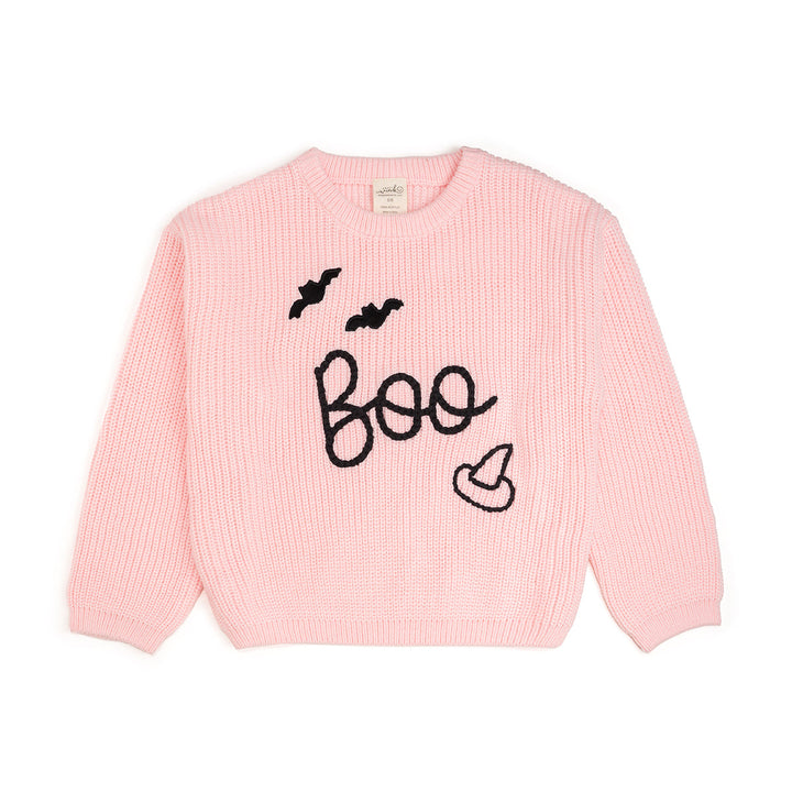 Boo Bat Halloween Knit Sweater