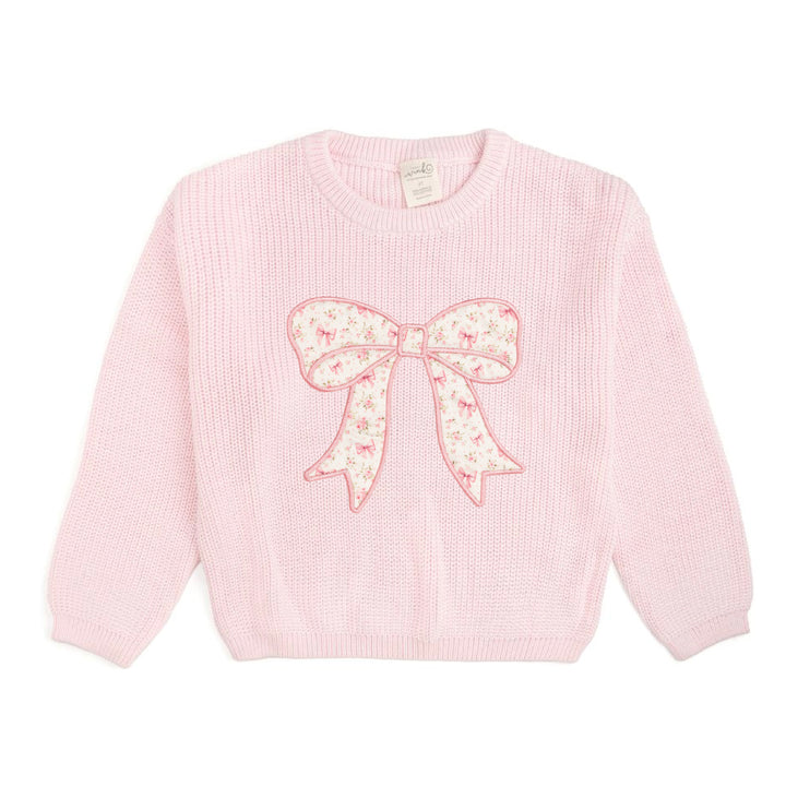 Ditsy Floral Bow Knit Sweater