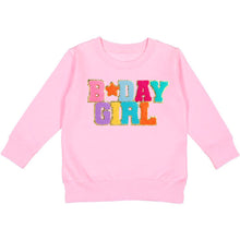 Load image into Gallery viewer, Birthday Girl Patch Sweatshirt - Pink