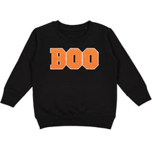 Load image into Gallery viewer, Boo Patch Halloween Sweatshirt - Black