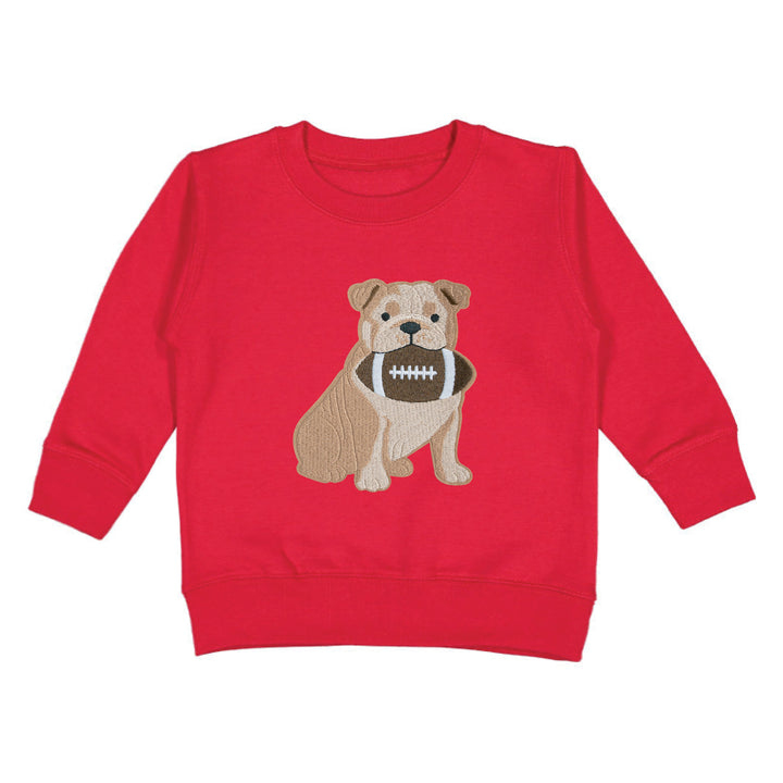 Bulldog Football Patch Sweatshirt