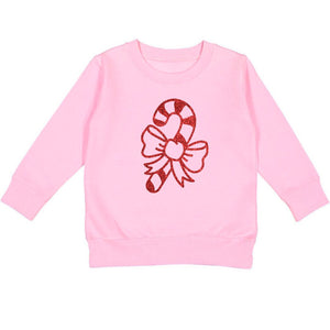 Candy Cane Christmas Sweatshirt - Pink