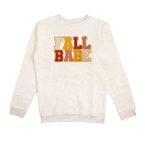 Fall Babe Patch Adult Sweatshirt - Natural